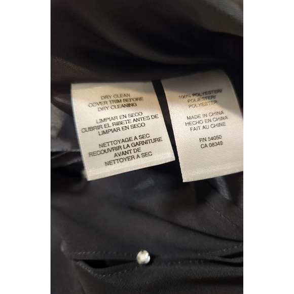 NWT Evan-Picone Embellished Rhinestone Black Illusion Chiffon Cocktail Dress 6 - Picture 5 of 8